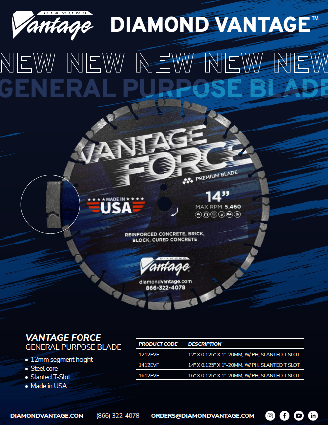 Vantage force Blade product sheet